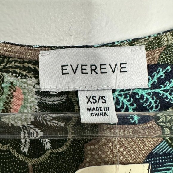 Evereve Maxi Wrap Kimono Size S Mindy Green Floral - Picture 9 of 14